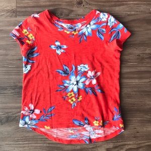 Red tropical girls shirt